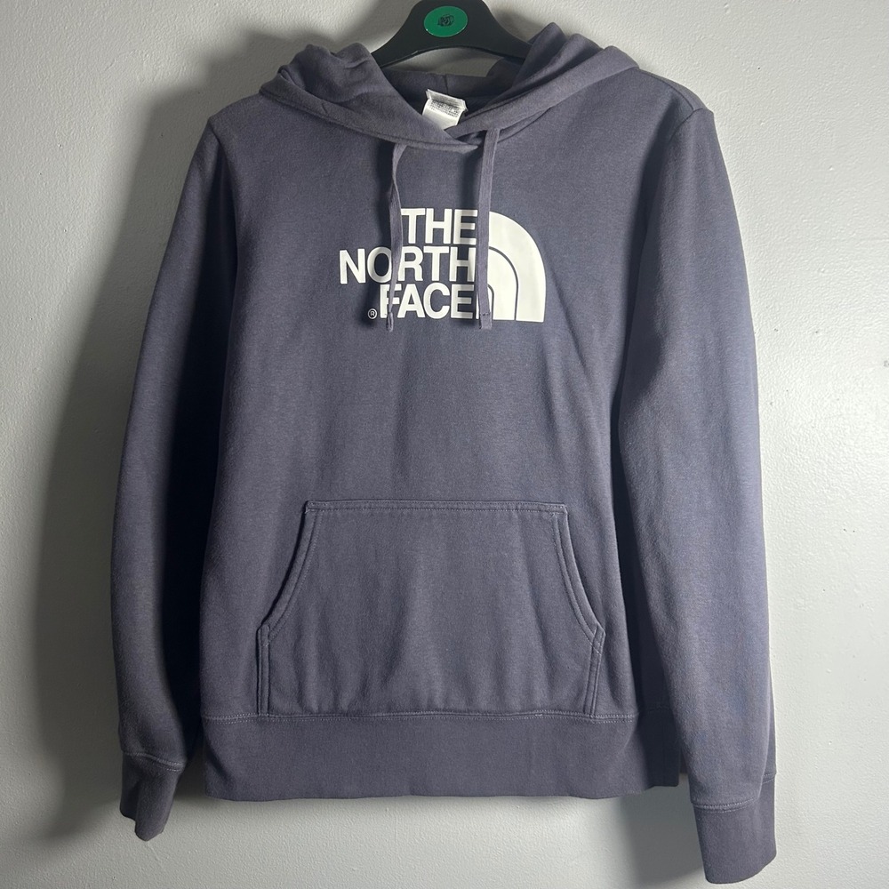 The‎ North Face Women Gray Fleece Hoodie Pullover Logo Casual Comfort M